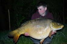 38lb mirror carp, Adam Shore, Lees Lake, France, 2016.
