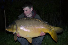 35lb 2oz mirror carp, Adam Shore, Lees Lake, France, 2016.